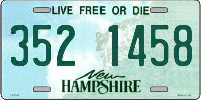 NH license plate 3521458