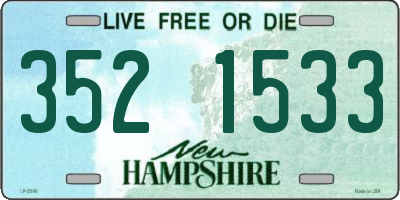 NH license plate 3521533