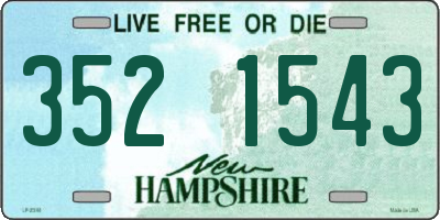 NH license plate 3521543