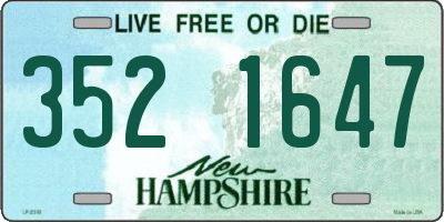 NH license plate 3521647