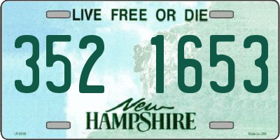 NH license plate 3521653