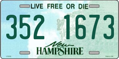 NH license plate 3521673