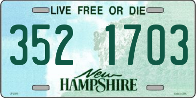 NH license plate 3521703