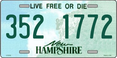 NH license plate 3521772