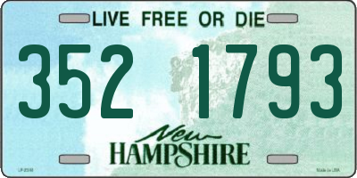 NH license plate 3521793