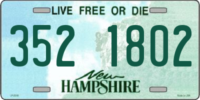NH license plate 3521802