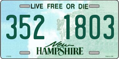NH license plate 3521803