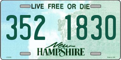 NH license plate 3521830