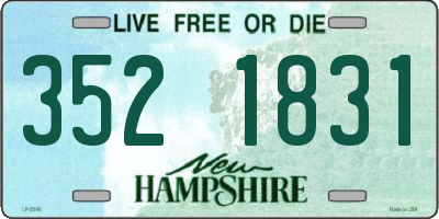 NH license plate 3521831