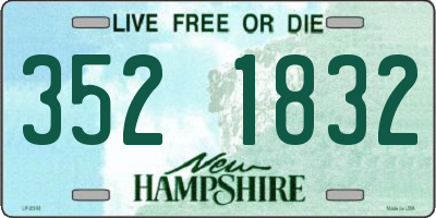 NH license plate 3521832