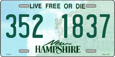 NH license plate 3521837