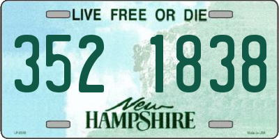 NH license plate 3521838