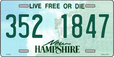 NH license plate 3521847