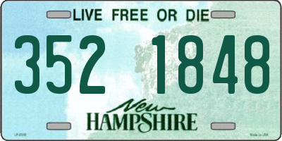 NH license plate 3521848