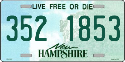 NH license plate 3521853