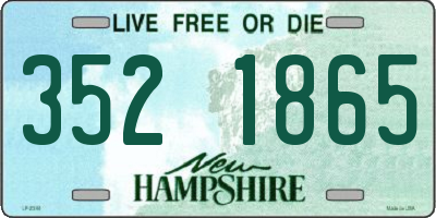 NH license plate 3521865
