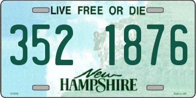 NH license plate 3521876