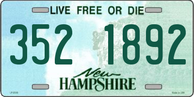 NH license plate 3521892