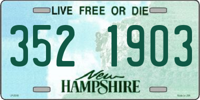 NH license plate 3521903