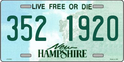 NH license plate 3521920
