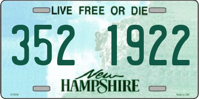 NH license plate 3521922