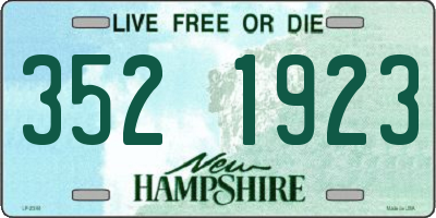 NH license plate 3521923