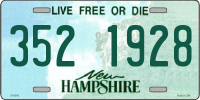 NH license plate 3521928