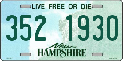 NH license plate 3521930