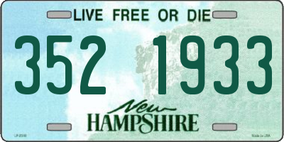 NH license plate 3521933