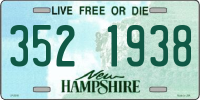 NH license plate 3521938
