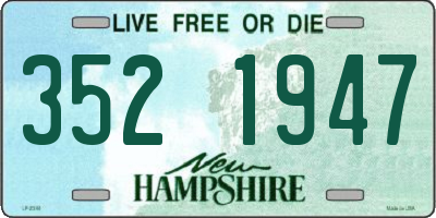 NH license plate 3521947