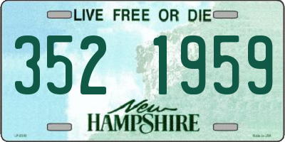 NH license plate 3521959