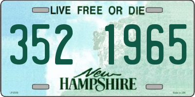 NH license plate 3521965