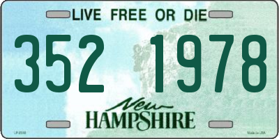 NH license plate 3521978