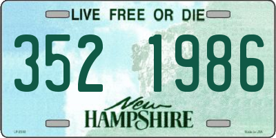 NH license plate 3521986