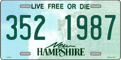 NH license plate 3521987