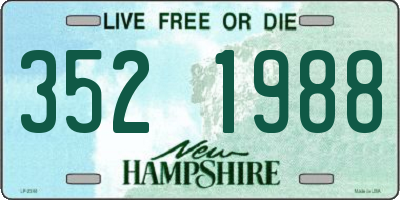 NH license plate 3521988
