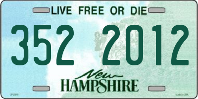 NH license plate 3522012