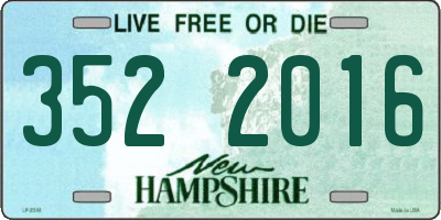 NH license plate 3522016