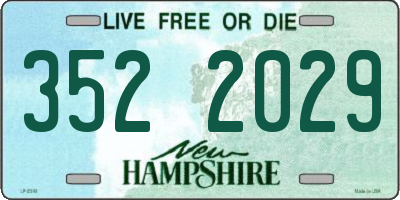 NH license plate 3522029