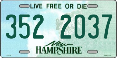 NH license plate 3522037