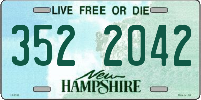 NH license plate 3522042