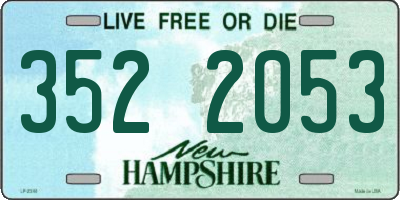 NH license plate 3522053
