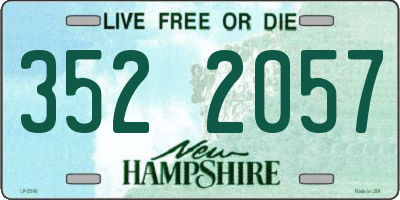NH license plate 3522057