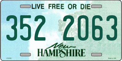 NH license plate 3522063
