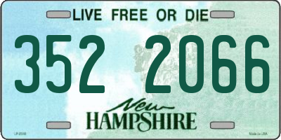 NH license plate 3522066