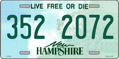 NH license plate 3522072