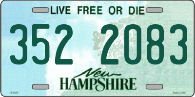 NH license plate 3522083