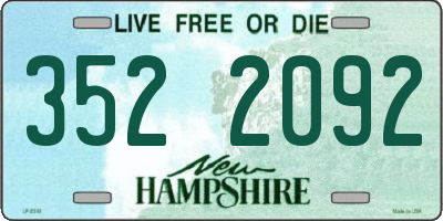 NH license plate 3522092