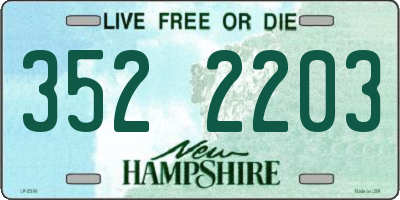 NH license plate 3522203